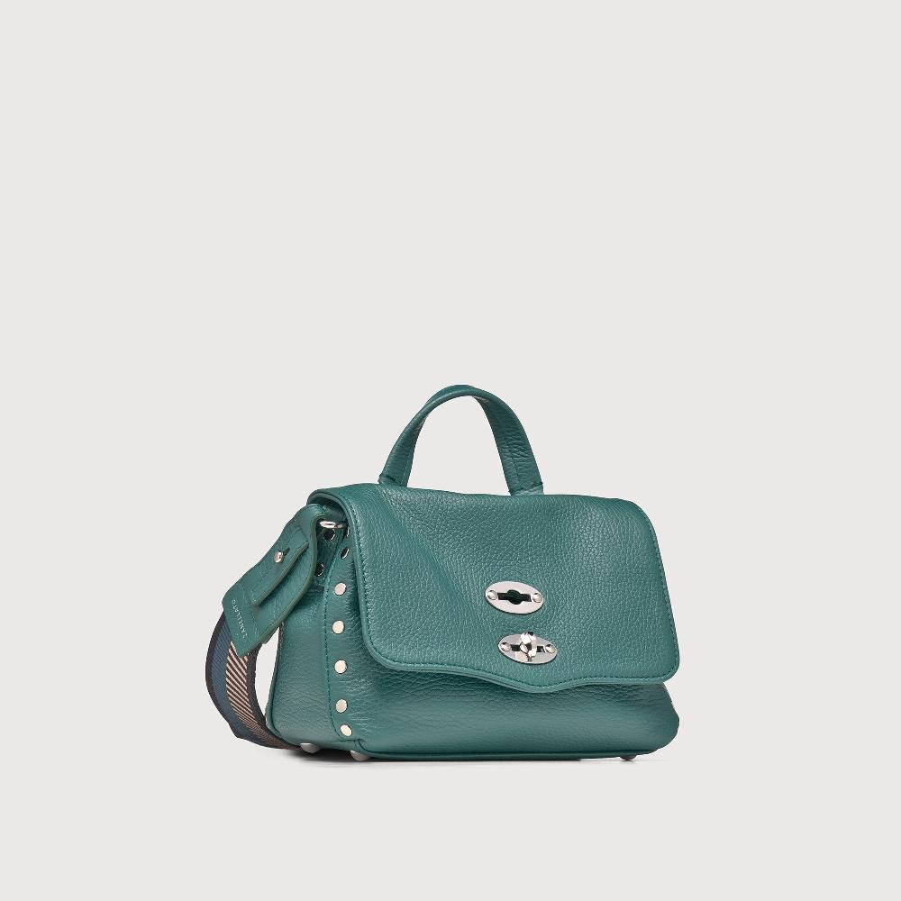 Zanellato BORSA POSTINA® BABY IN PELLE MARTELLATA GREEN ACCA | Zanellato Soddisfazione Garantita