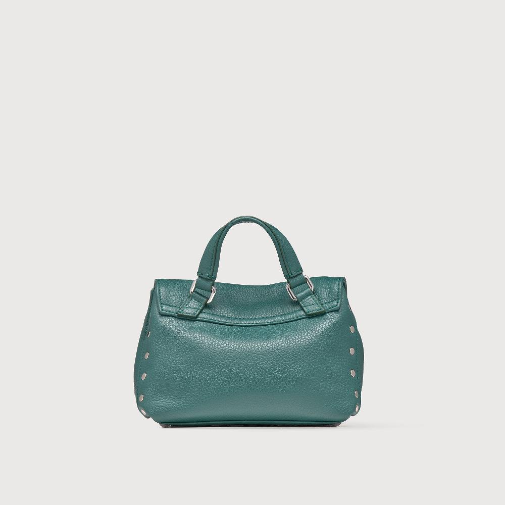 Zanellato BORSA POSTINA® BABY IN PELLE MARTELLATA GREEN ACCA | Zanellato Soddisfazione Garantita
