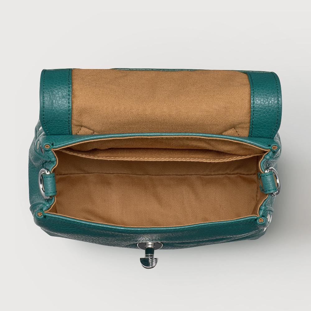 Zanellato BORSA POSTINA® BABY IN PELLE MARTELLATA GREEN ACCA | Zanellato Soddisfazione Garantita