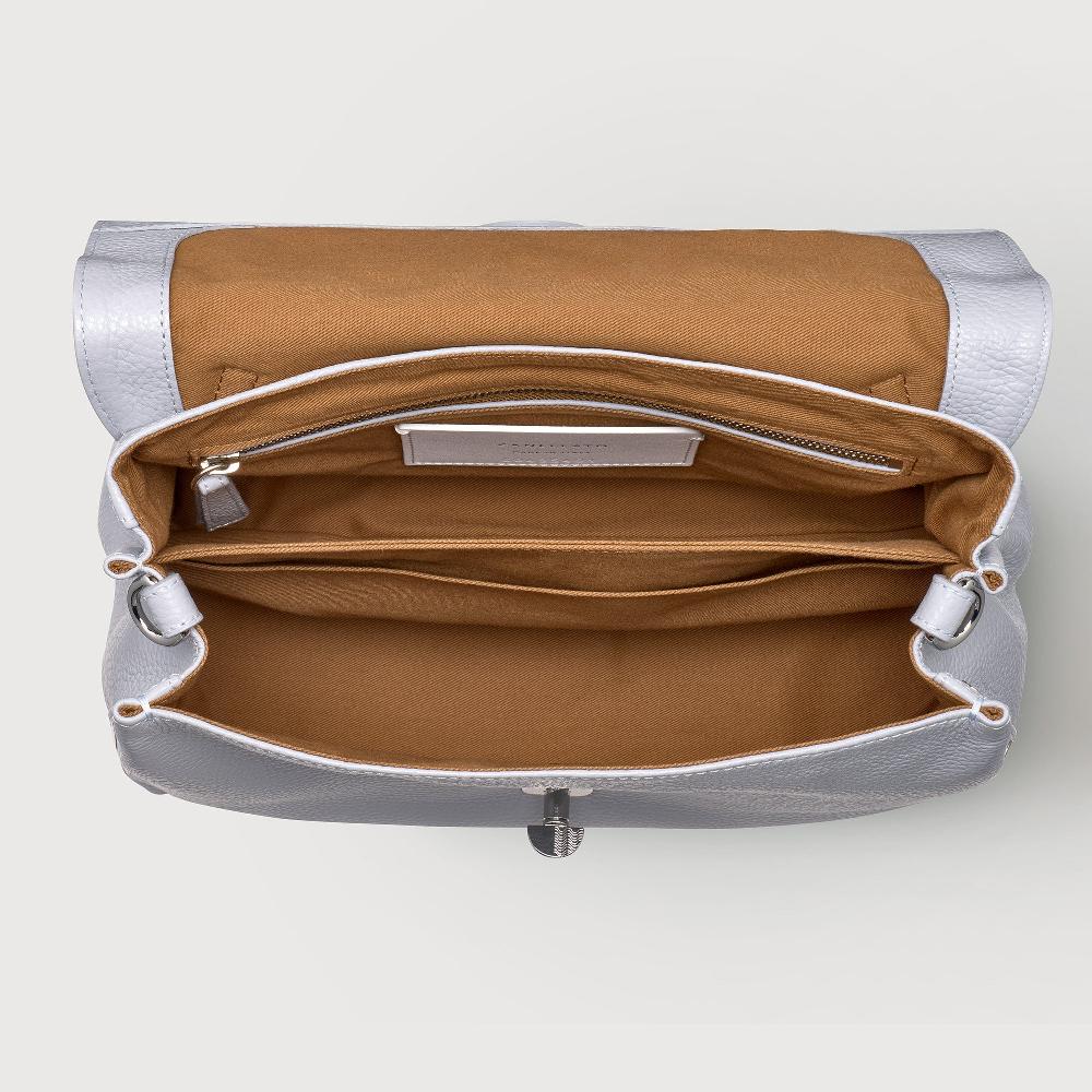 Zanellato BORSA POSTINA® SMALL IN PELLE MARTELLATA GREY CLOUD | Zanellato Consegna Veloce