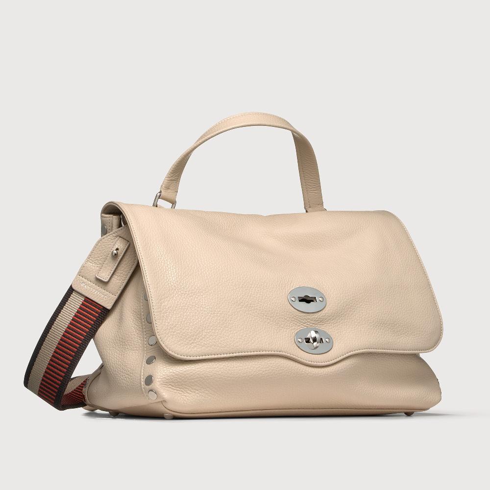 Zanellato BORSA POSTINA® MEDIUM IN PELLE MARTELLATA WHITE BIANCONE | Zanellato Shopping Online