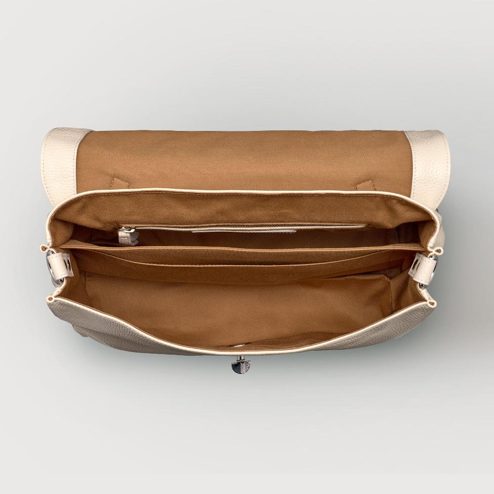 Zanellato BORSA POSTINA® MEDIUM IN PELLE MARTELLATA WHITE BIANCONE | Zanellato Shopping Online
