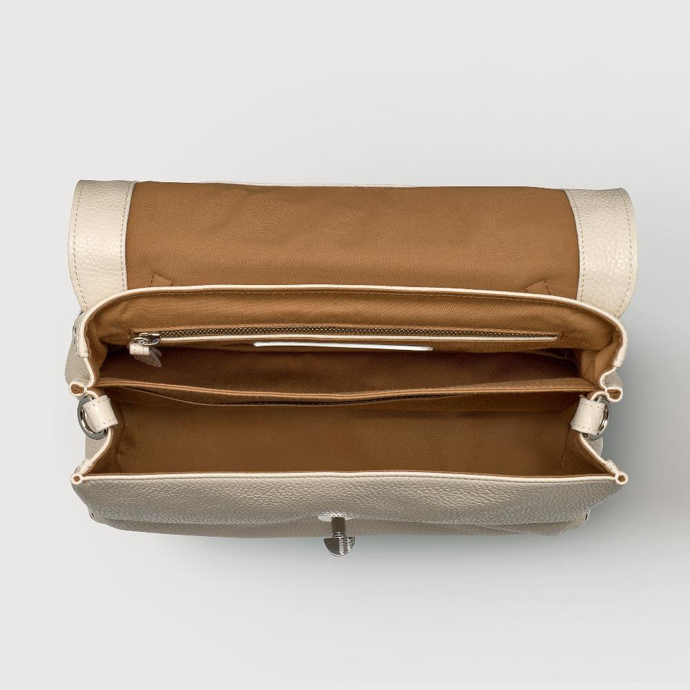 Zanellato BORSA POSTINA® SMALL IN PELLE MARTELLATA WHITE BIANCONE | Zanellato Affare Del Giorno