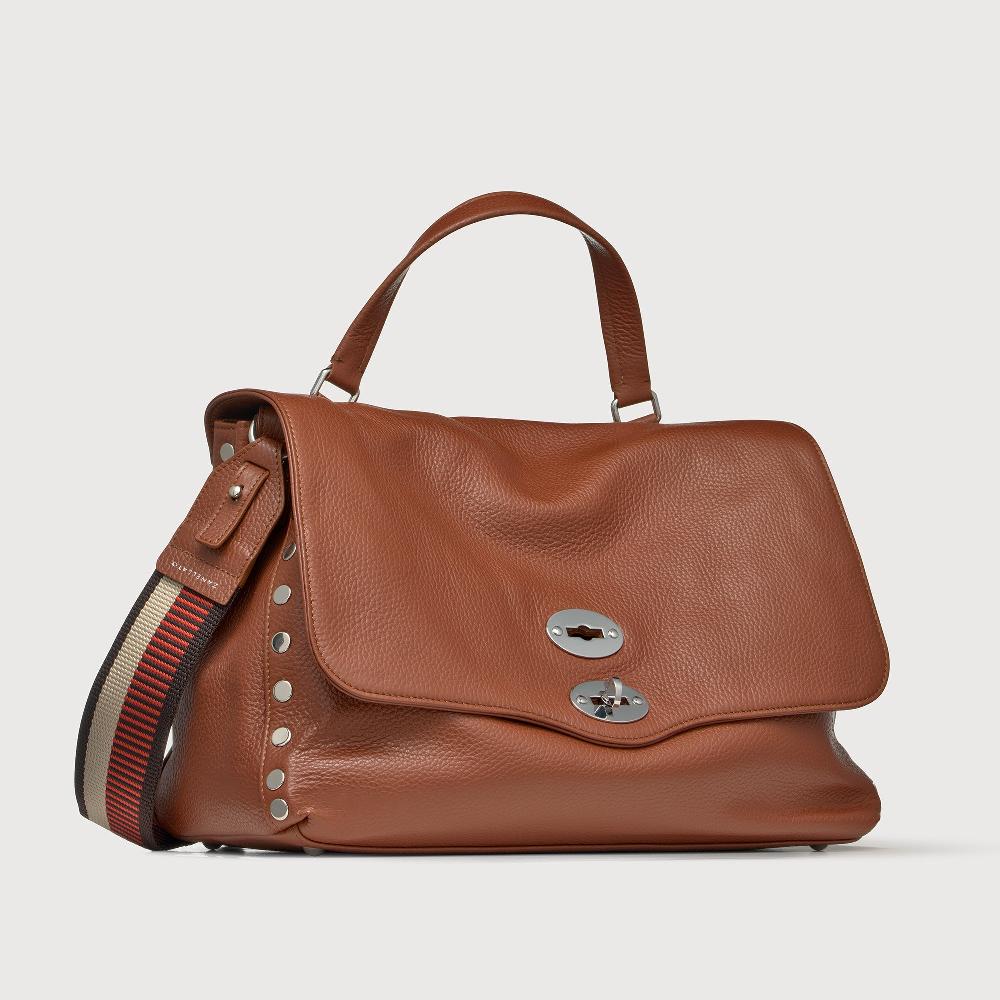 Zanellato BORSA POSTINA® MEDIUM IN PELLE MARTELLATA BROWN CANALETTO | Zanellato Sottocosto