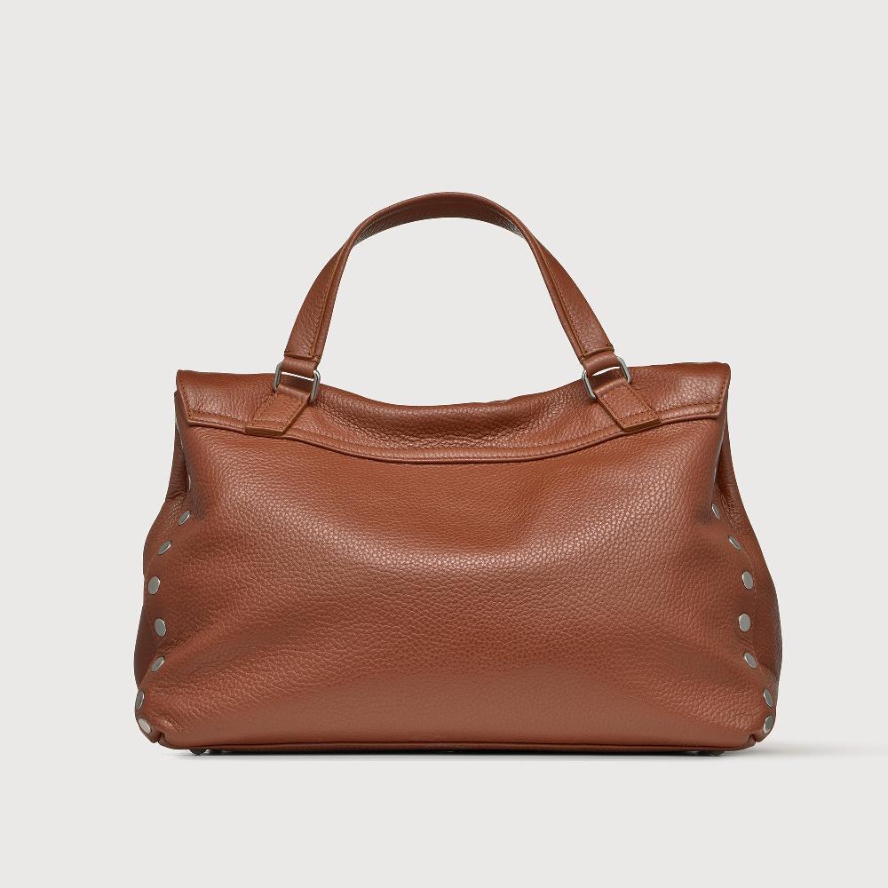 Zanellato BORSA POSTINA® MEDIUM IN PELLE MARTELLATA BROWN CANALETTO | Zanellato Sottocosto