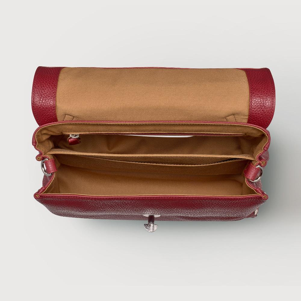 Zanellato BORSA POSTINA® SMALL IN PELLE MARTELLATA RED OPERA | Zanellato Novità