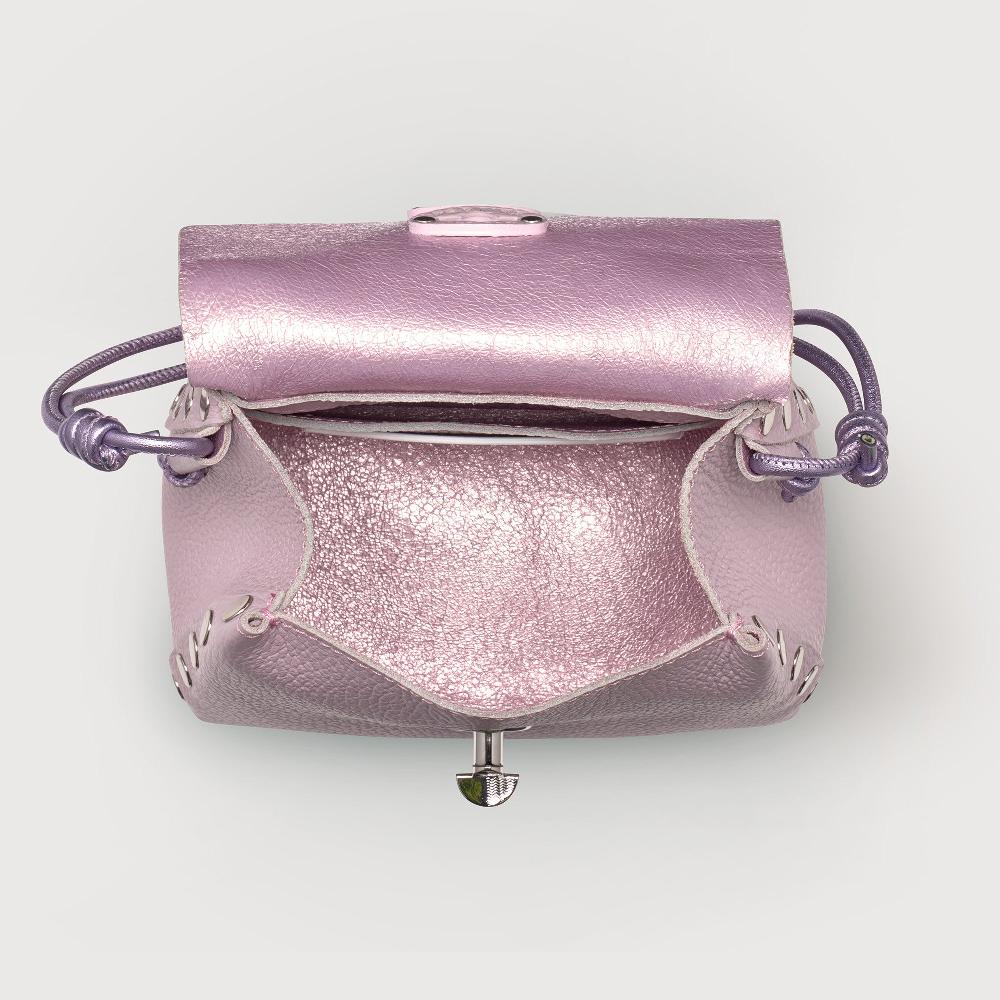 Zanellato BORSA POSTINA® SUPER BABY IN PELLE LAMINATA PURPLE GLICINE | Zanellato Offerta