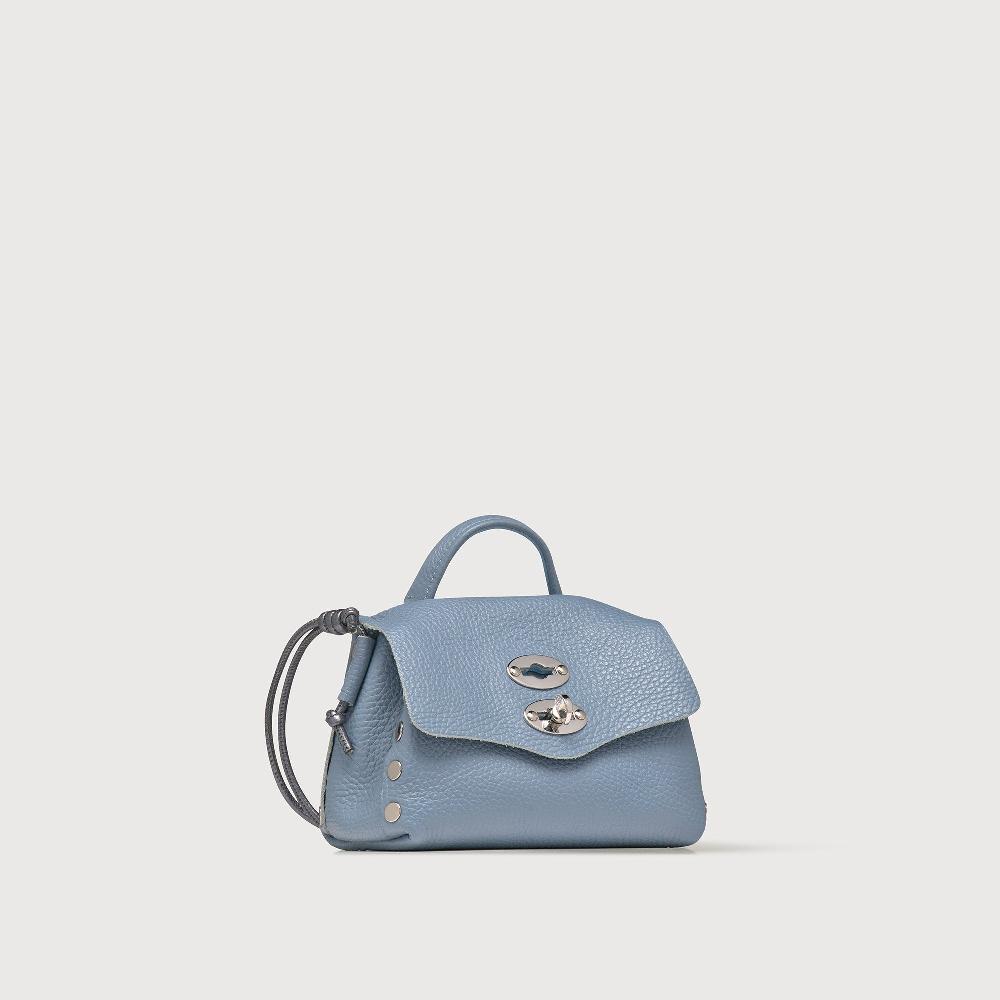 Zanellato BORSA POSTINA® SUPER BABY IN PELLE LAMINATA BLUE CARTA DA ZUCCHERO | Zanellato Economico