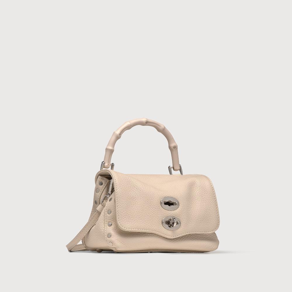 Zanellato BORSA POSTINA® BABY IN PELLE MARTELLATA WHITE BIANCONE | Zanellato Outlet