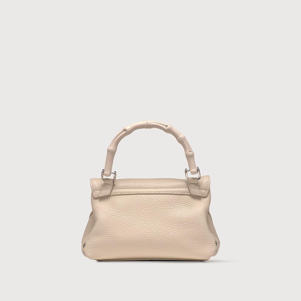 Zanellato BORSA POSTINA® BABY IN PELLE MARTELLATA WHITE BIANCONE | Zanellato Outlet