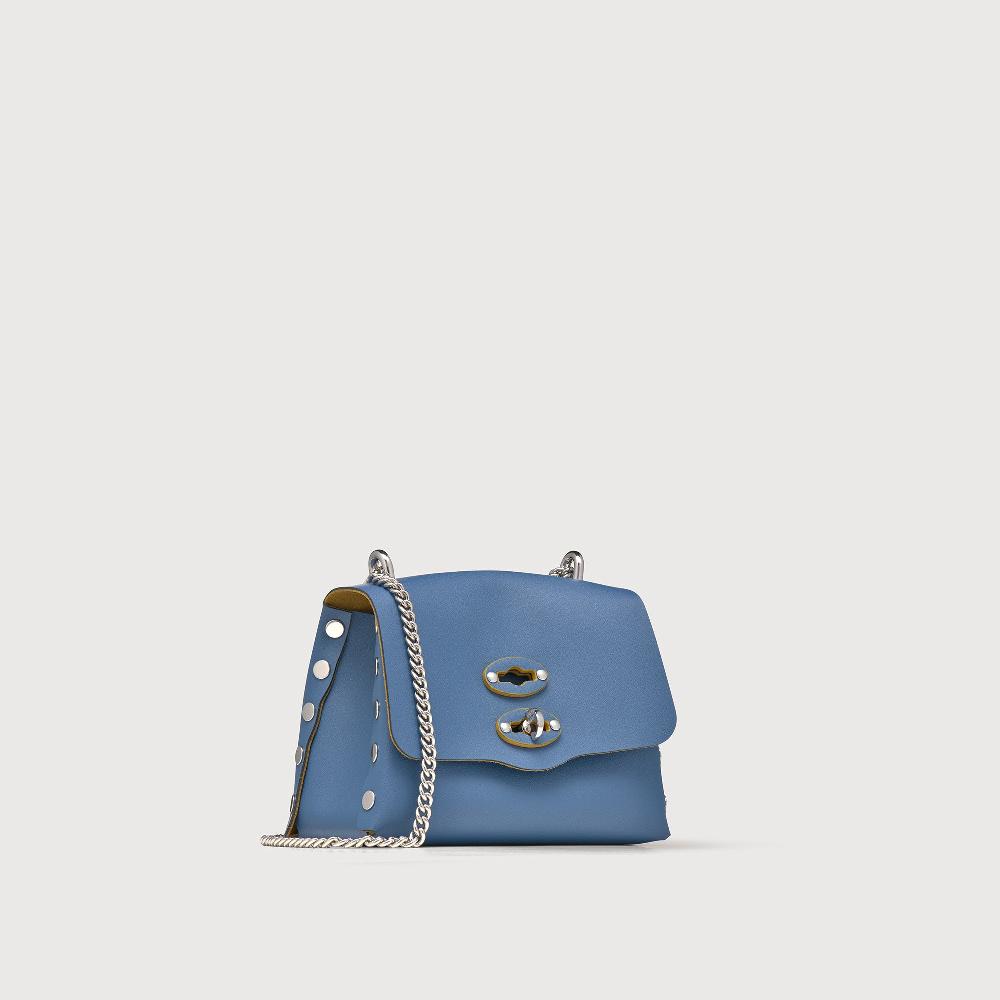 Zanellato BORSA POSTINA® SUPER BABY IN PELLE RIGENERATA BLUE MING | Zanellato Hotsell