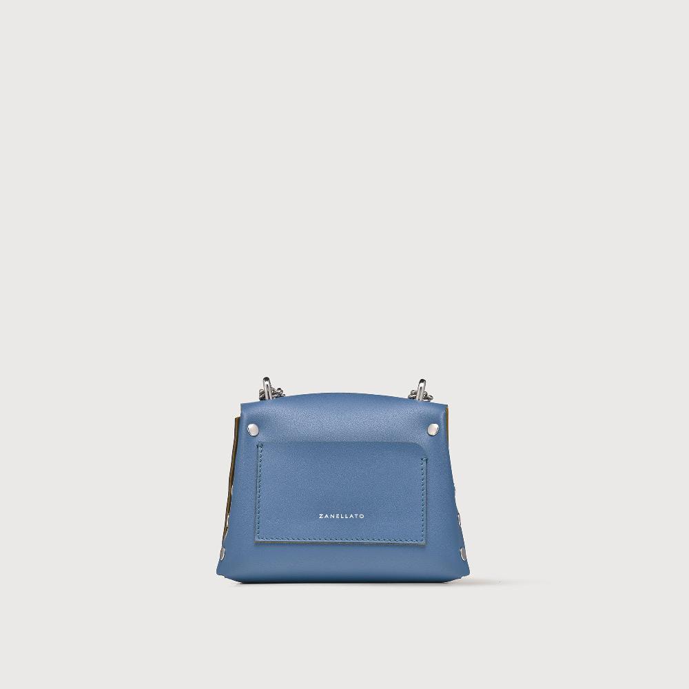 Zanellato BORSA POSTINA® SUPER BABY IN PELLE RIGENERATA BLUE MING | Zanellato Hotsell