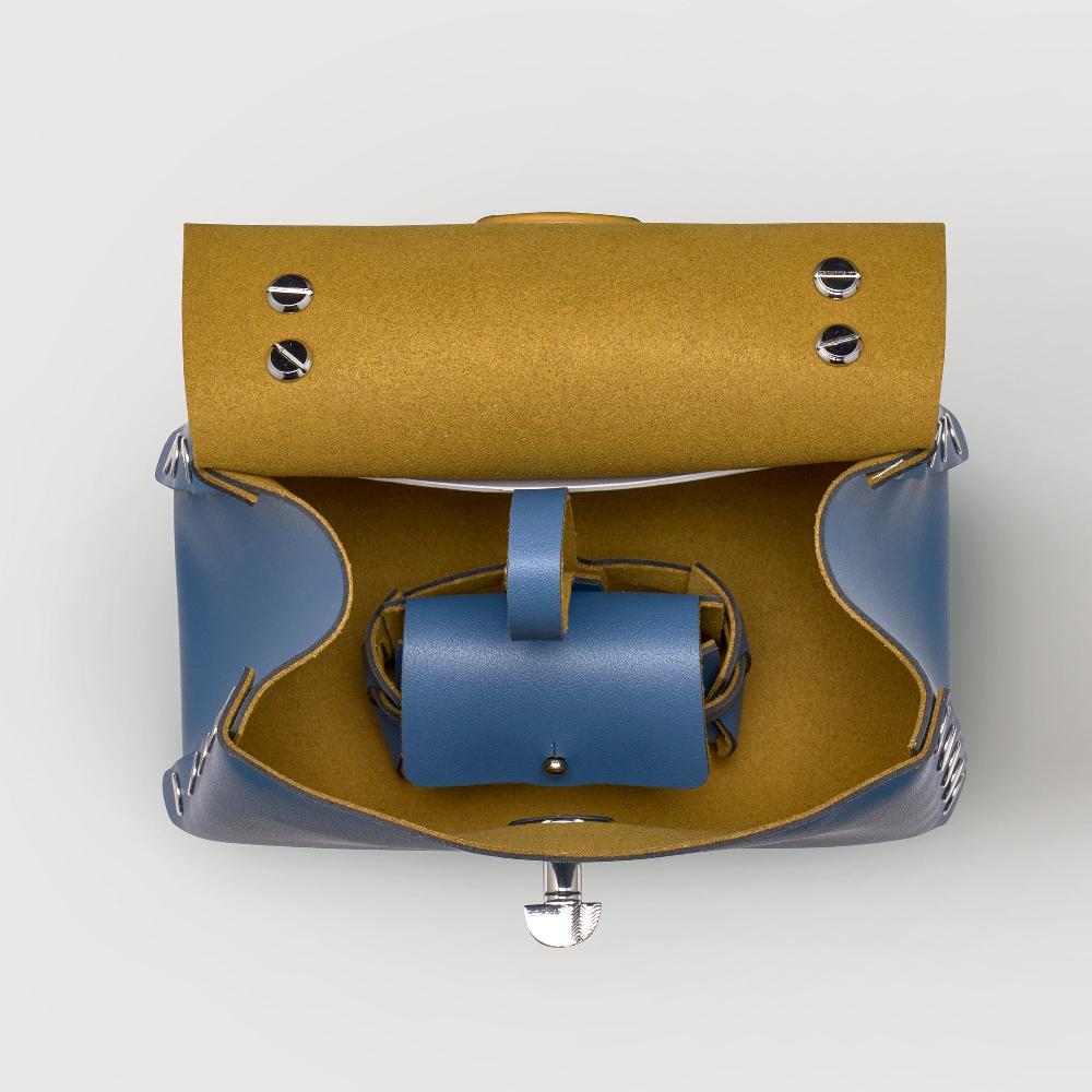Zanellato BORSA POSTINA® SUPER BABY IN PELLE RIGENERATA BLUE MING | Zanellato Hotsell