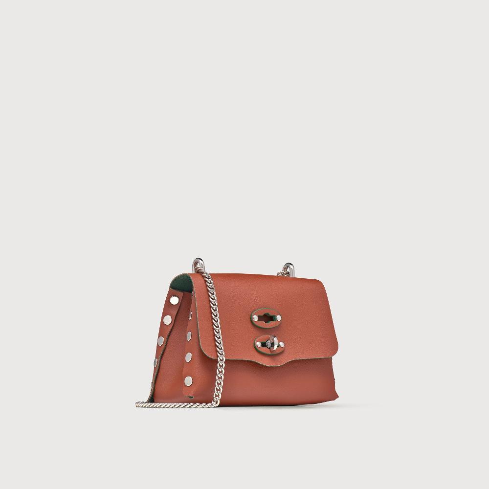 Zanellato BORSA POSTINA® SUPER BABY IN PELLE RIGENERATA BROWN COCCIO | Zanellato Vendita Economica