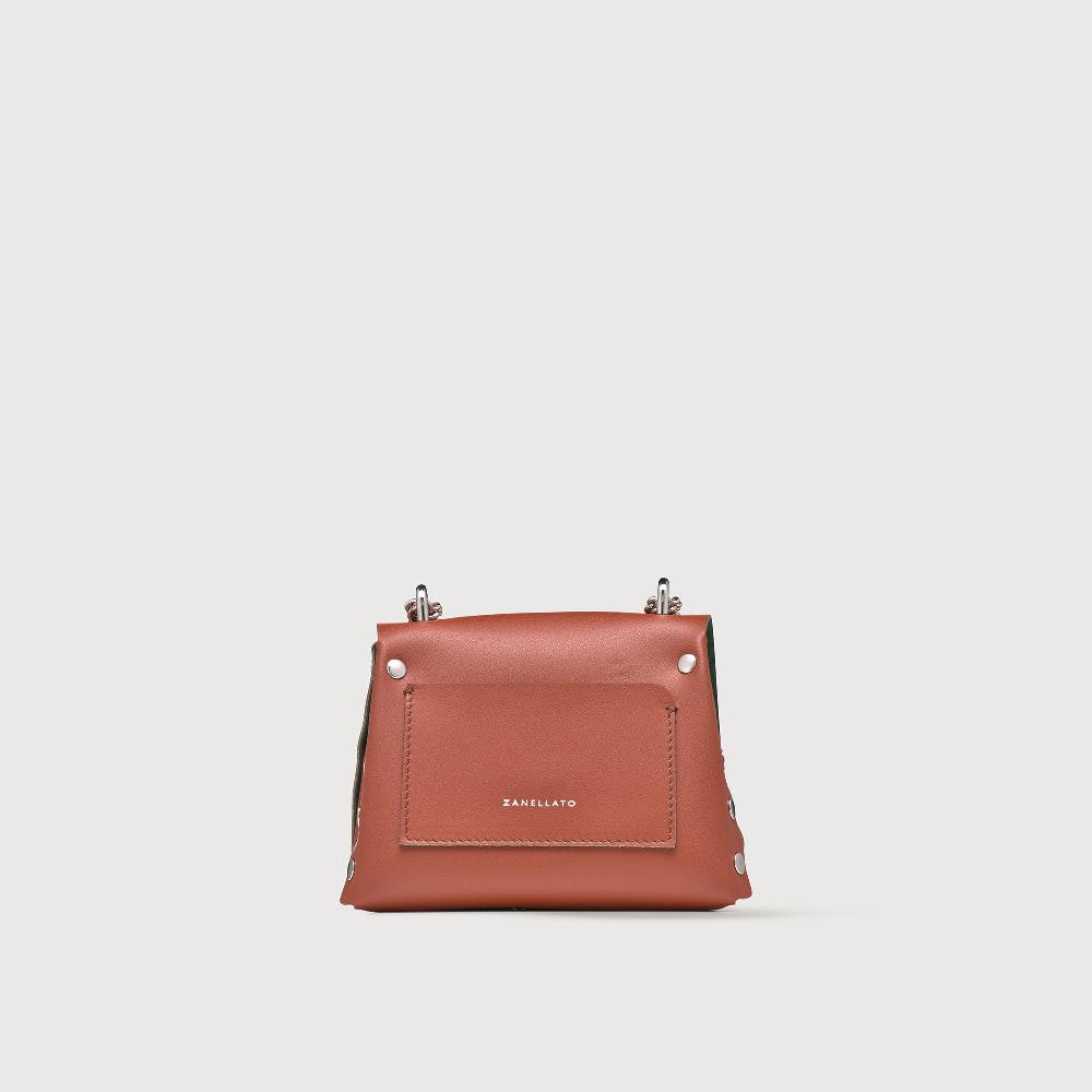 Zanellato BORSA POSTINA® SUPER BABY IN PELLE RIGENERATA BROWN COCCIO | Zanellato Vendita Economica