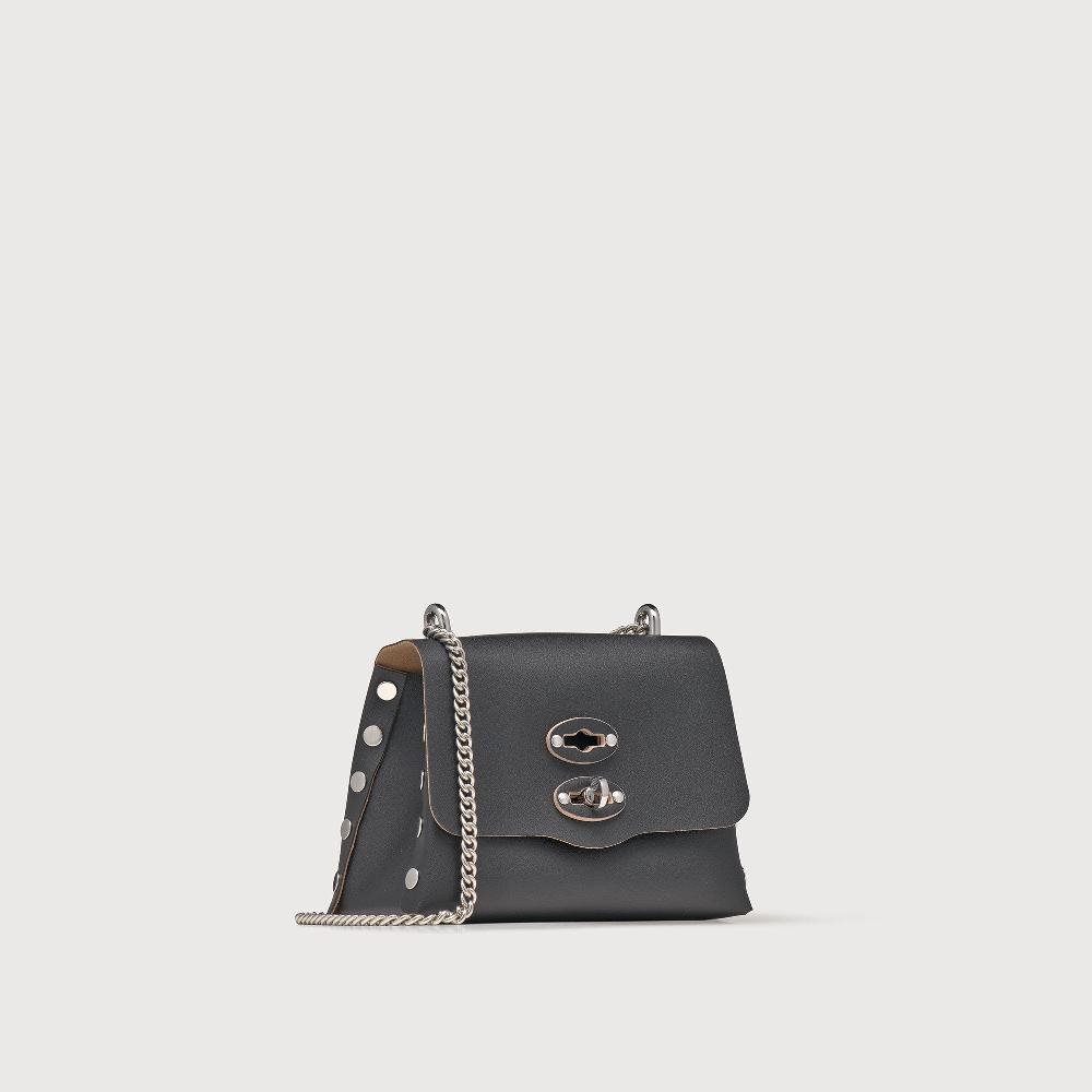 Zanellato BORSA POSTINA® SUPER BABY IN PELLE RIGENERATA BLACK NERO | Zanellato I Più Venduti