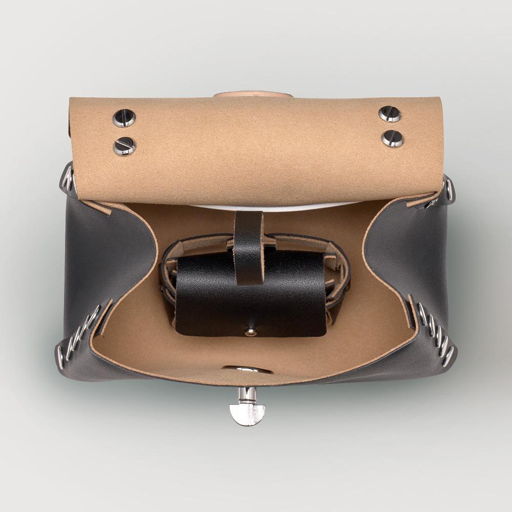 Zanellato BORSA POSTINA® SUPER BABY IN PELLE RIGENERATA BLACK NERO | Zanellato I Più Venduti