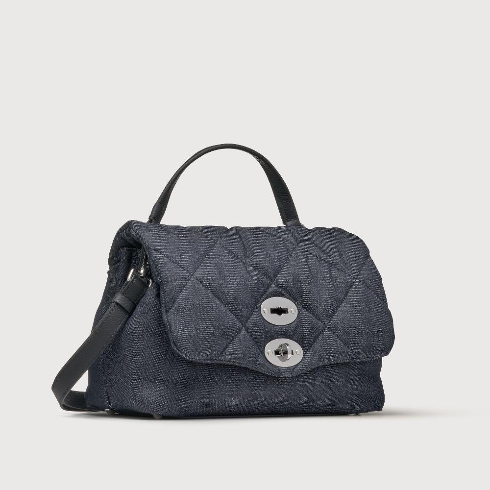 Zanellato BORSA POSTINA® SMALL IN TESSUTO DENIM PADDED BLUE NIMES | Zanellato Vendite Flash