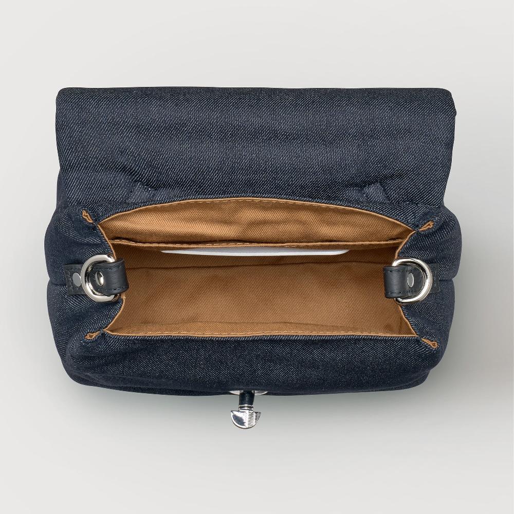 Zanellato BORSA POSTINA® BABY IN TESSUTO DENIM PADDED BLUE NIMES | Zanellato Negozio