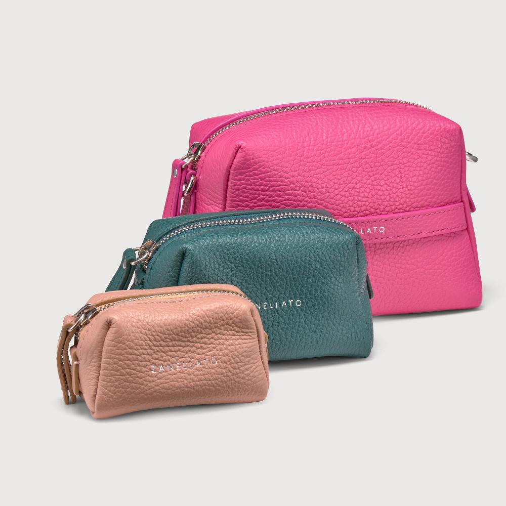 Zanellato BORSA MATRIOSKA UNICA IN PELLE MARTELLATA ROSE ORCHIDEA MULTI | Zanellato In Saldo