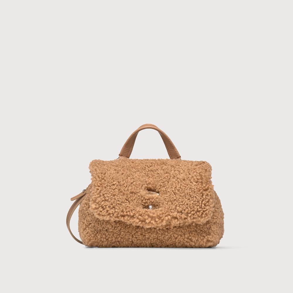 Zanellato BORSA POSTINA® BABY IN TESSUTO TEDDY BROWN TEDDY | Zanellato