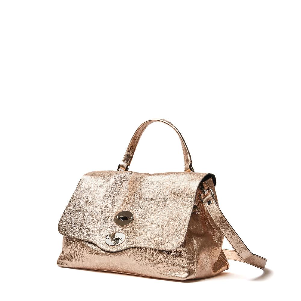 Zanellato BORSA POSTINA® SMALL IN PELLE LAMINATA GOLD CRISTALLO | Zanellato Qualità