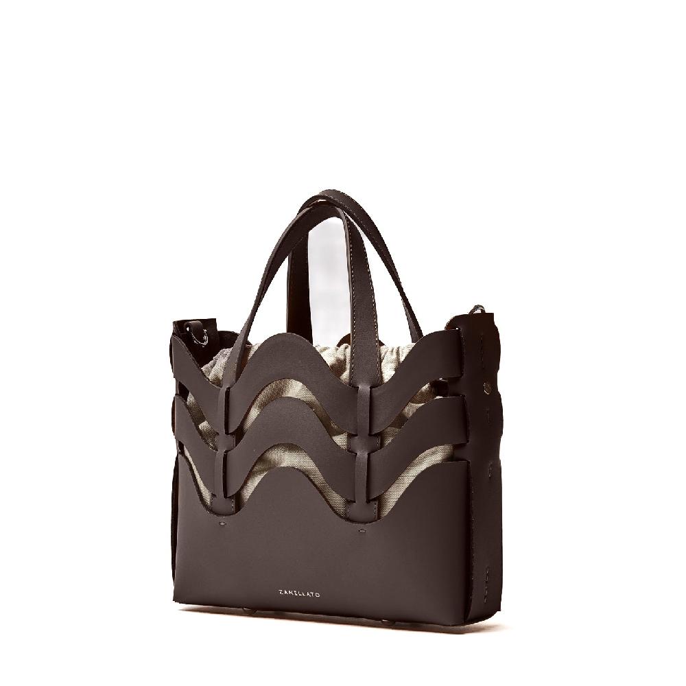Zanellato BORSA DUNE SMALL IN PELLE RIGENERATA BROWN WENGHE | Zanellato Acquista Ora