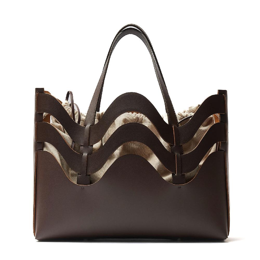Zanellato BORSA DUNE MEDIUM IN PELLE RIGENERATA BROWN WENGHE | Zanellato Consegna Veloce