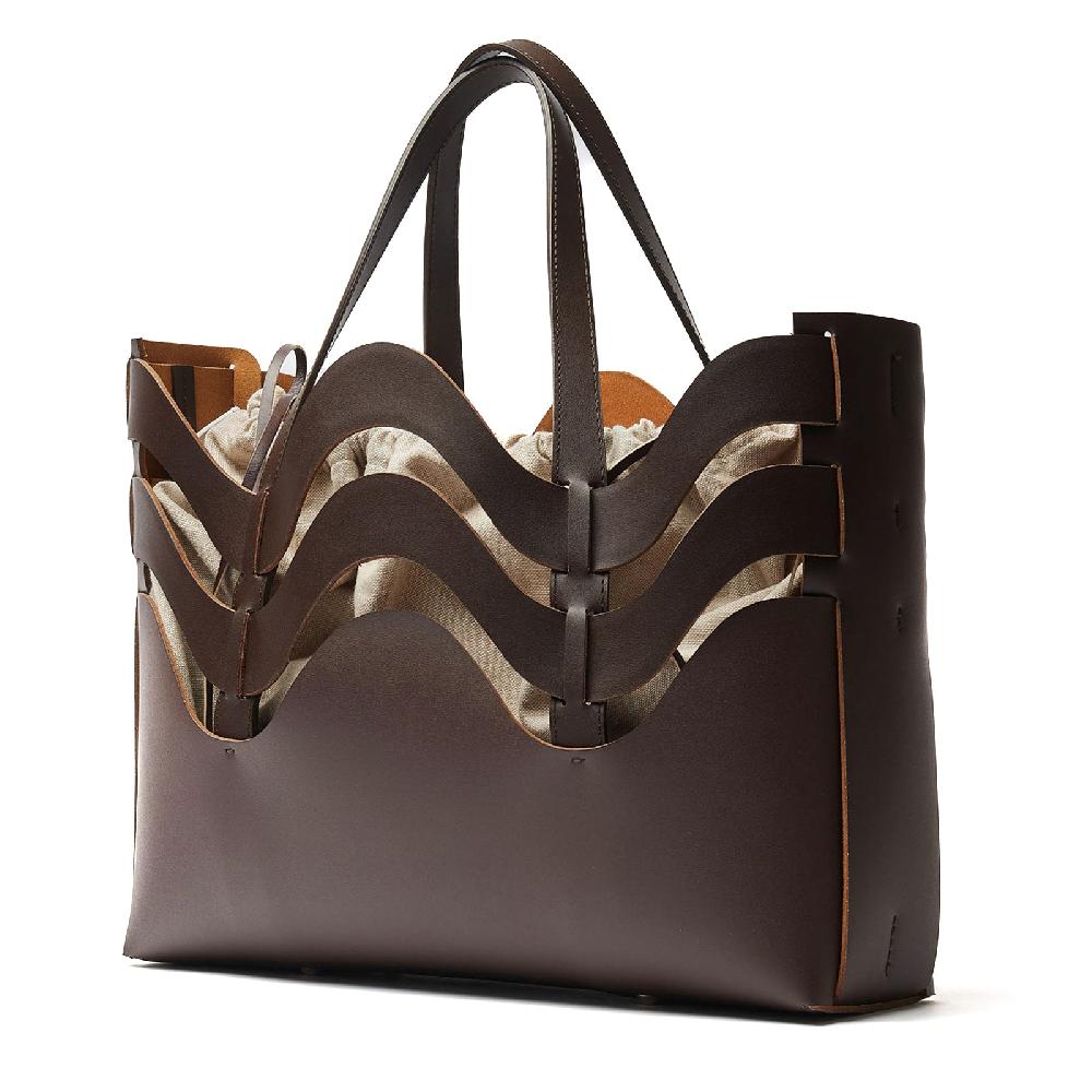 Zanellato BORSA DUNE MEDIUM IN PELLE RIGENERATA BROWN WENGHE | Zanellato Consegna Veloce