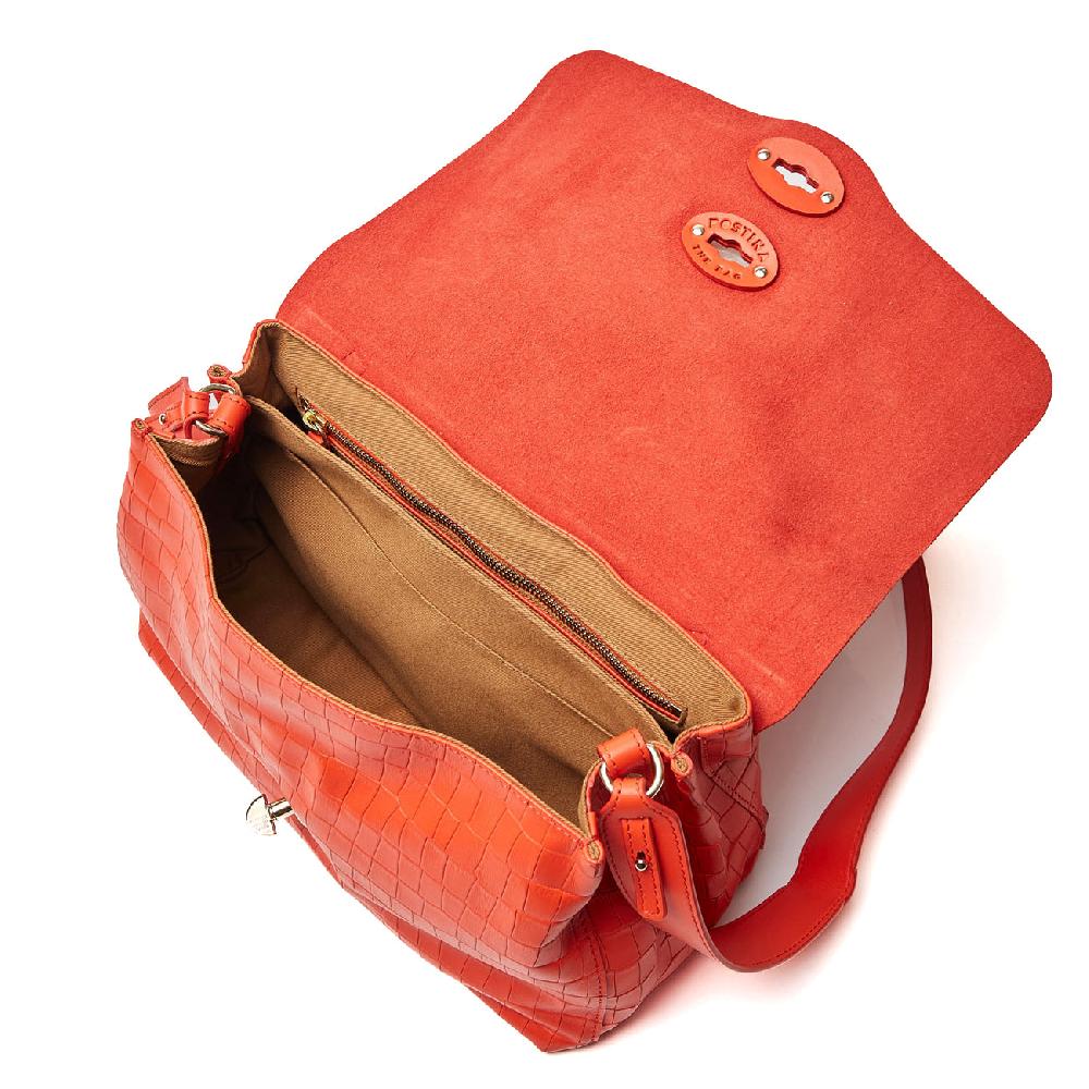 Zanellato BORSA POSTINA® SMALL IN PELLE STAMPATA RED MEDUSA | Zanellato Fino Al -60%