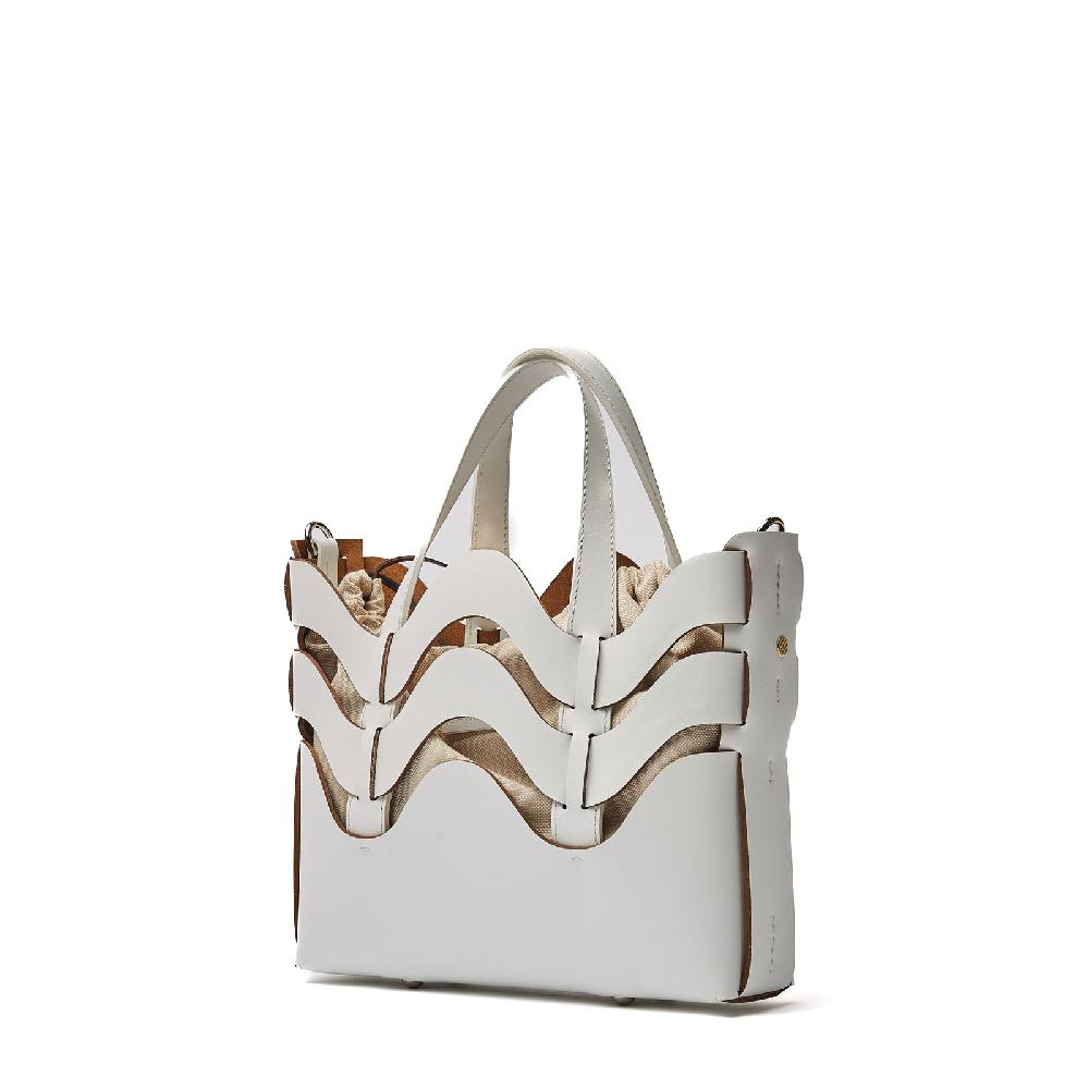 Zanellato BORSA DUNE SMALL IN PELLE RIGENERATA WHITE GESSO | Zanellato Prezzo Ridotto