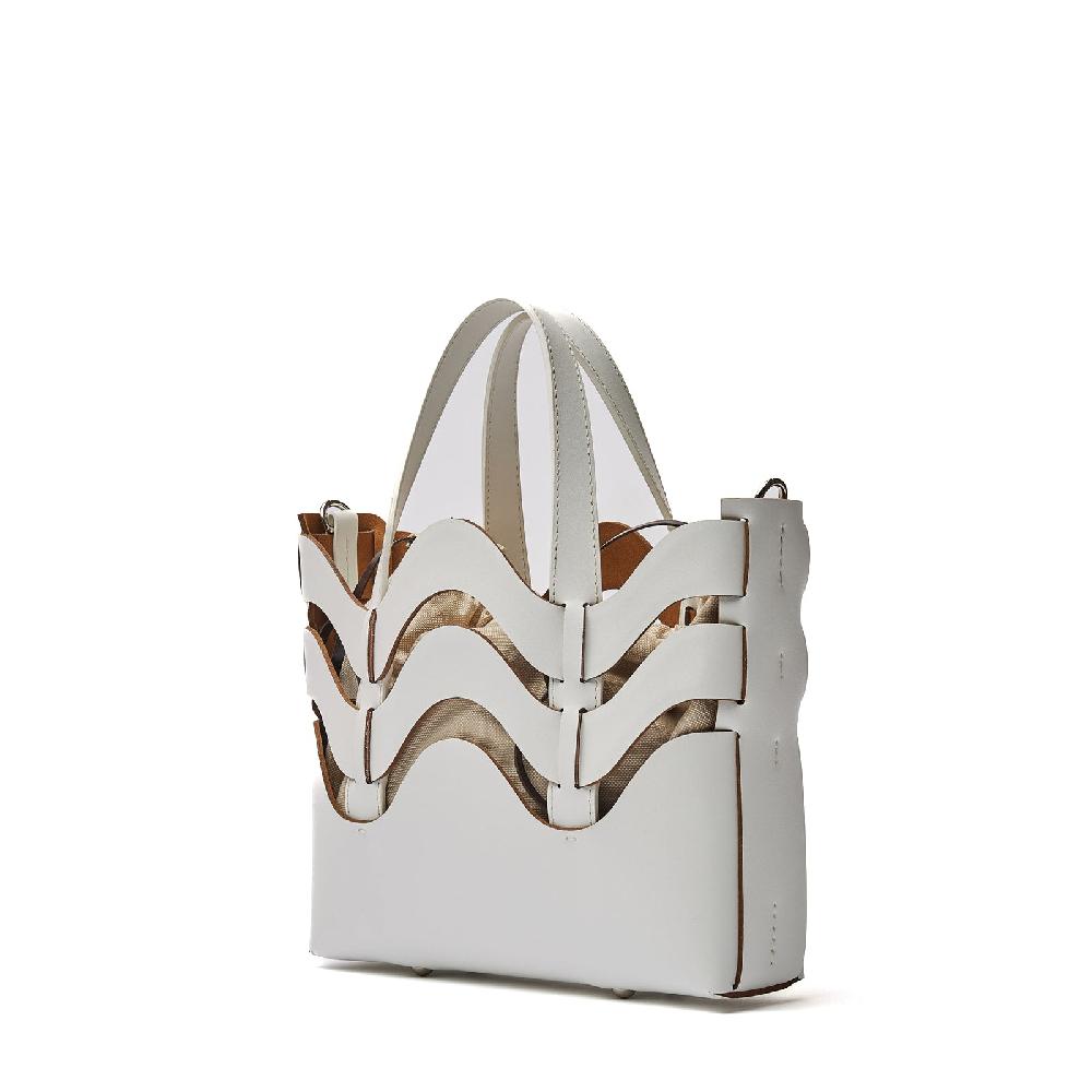 Zanellato BORSA DUNE SMALL IN PELLE RIGENERATA WHITE GESSO | Zanellato Prezzo Ridotto