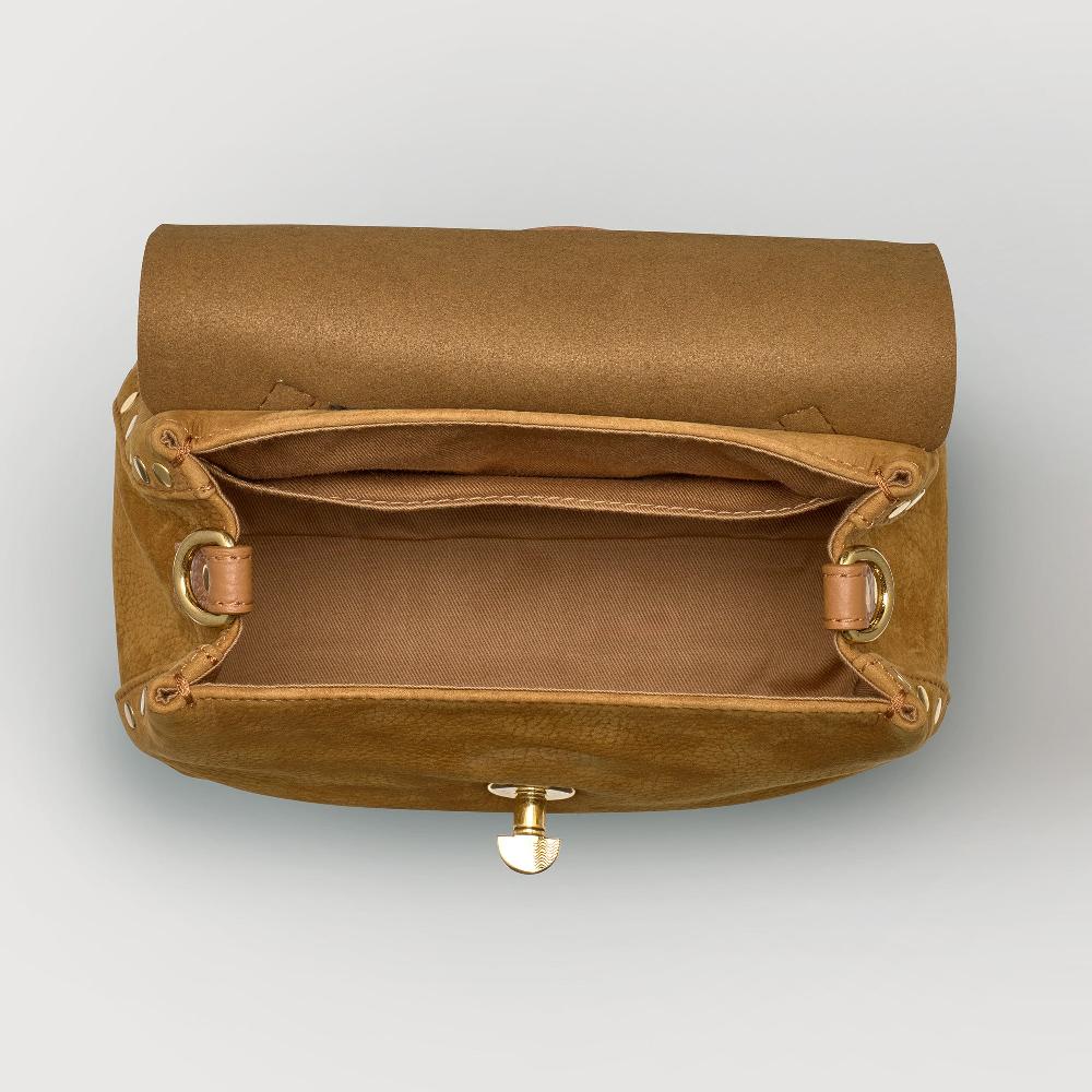 Zanellato BORSA POSTINA® BABY IN PELLE NABUK BROWN BRANDY | Zanellato Vendita Calda