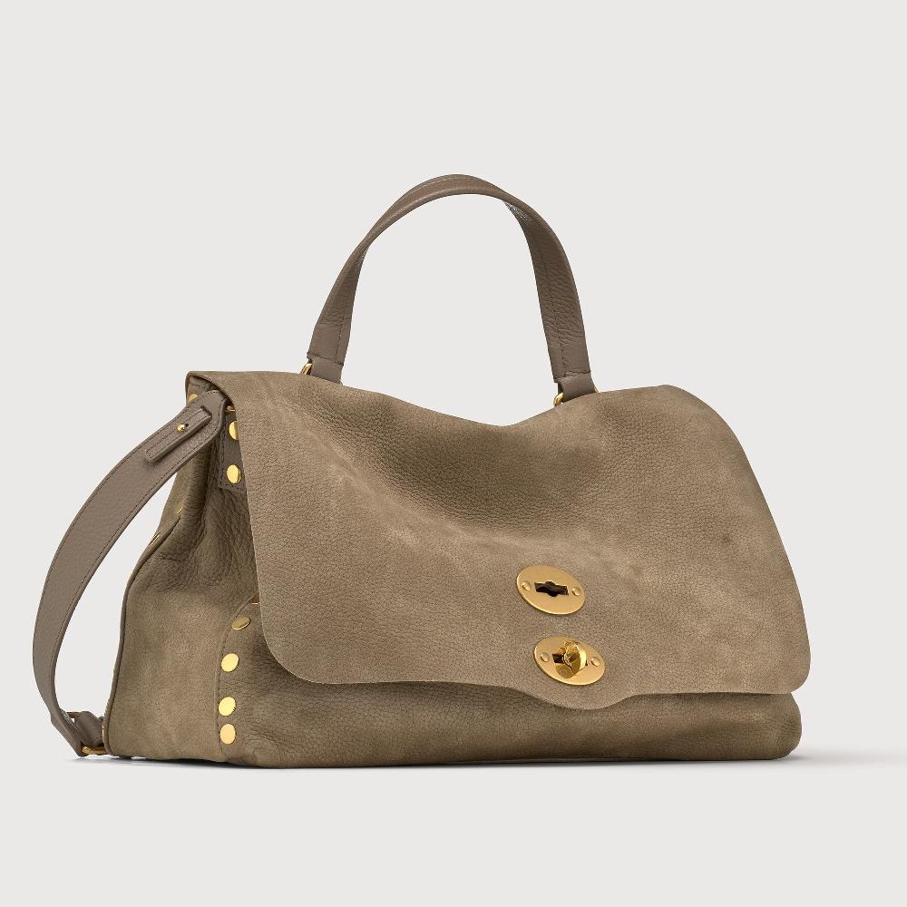 Zanellato BORSA POSTINA® MEDIUM IN PELLE NABUK GREY VOLTOLINA | Zanellato Vendita Economica
