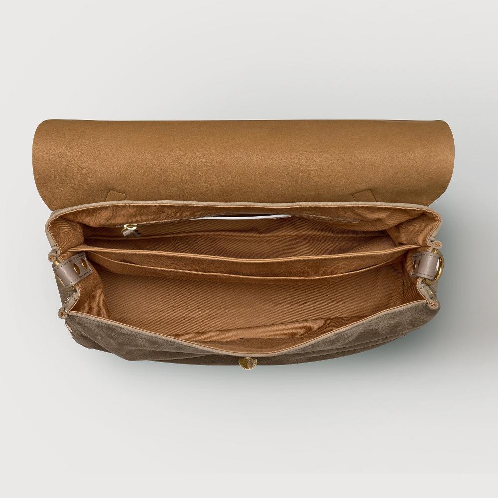 Zanellato BORSA POSTINA® MEDIUM IN PELLE NABUK GREY VOLTOLINA | Zanellato Vendita Economica