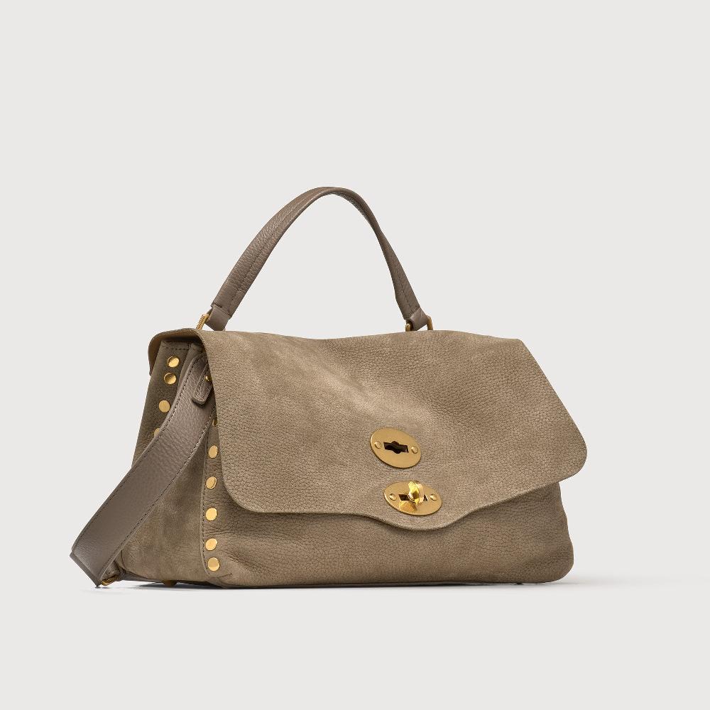 Zanellato BORSA POSTINA® SMALL IN PELLE NABUK GREY VOLTOLINA | Zanellato Saldi Di Fabbrica