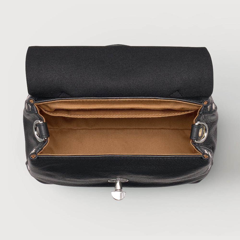 Zanellato BORSA POSTINA® BABY IN PELLE LISCIA BLACK NERO | Zanellato 2025