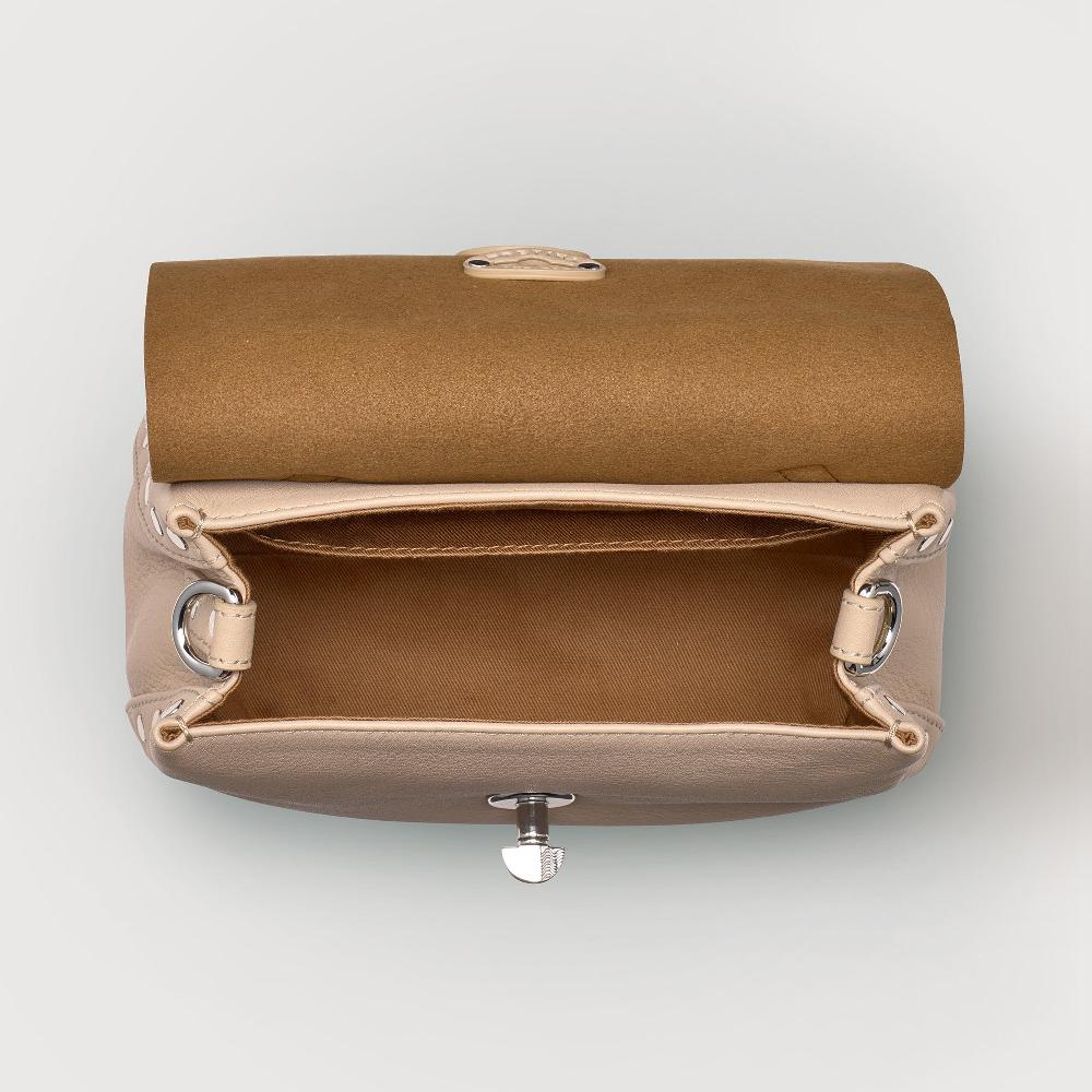 Zanellato BORSA POSTINA® BABY IN PELLE LISCIA BEIGE BLOOM | Zanellato Italia
