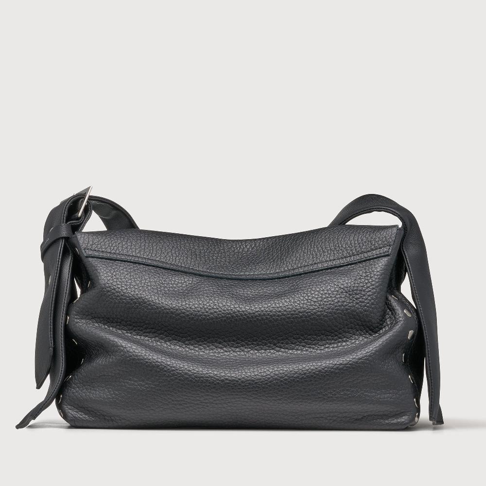 Zanellato BORSA POSTINA® MEDIUM IN PELLE MARTELLATA BLACK NERO | Zanellato 2025