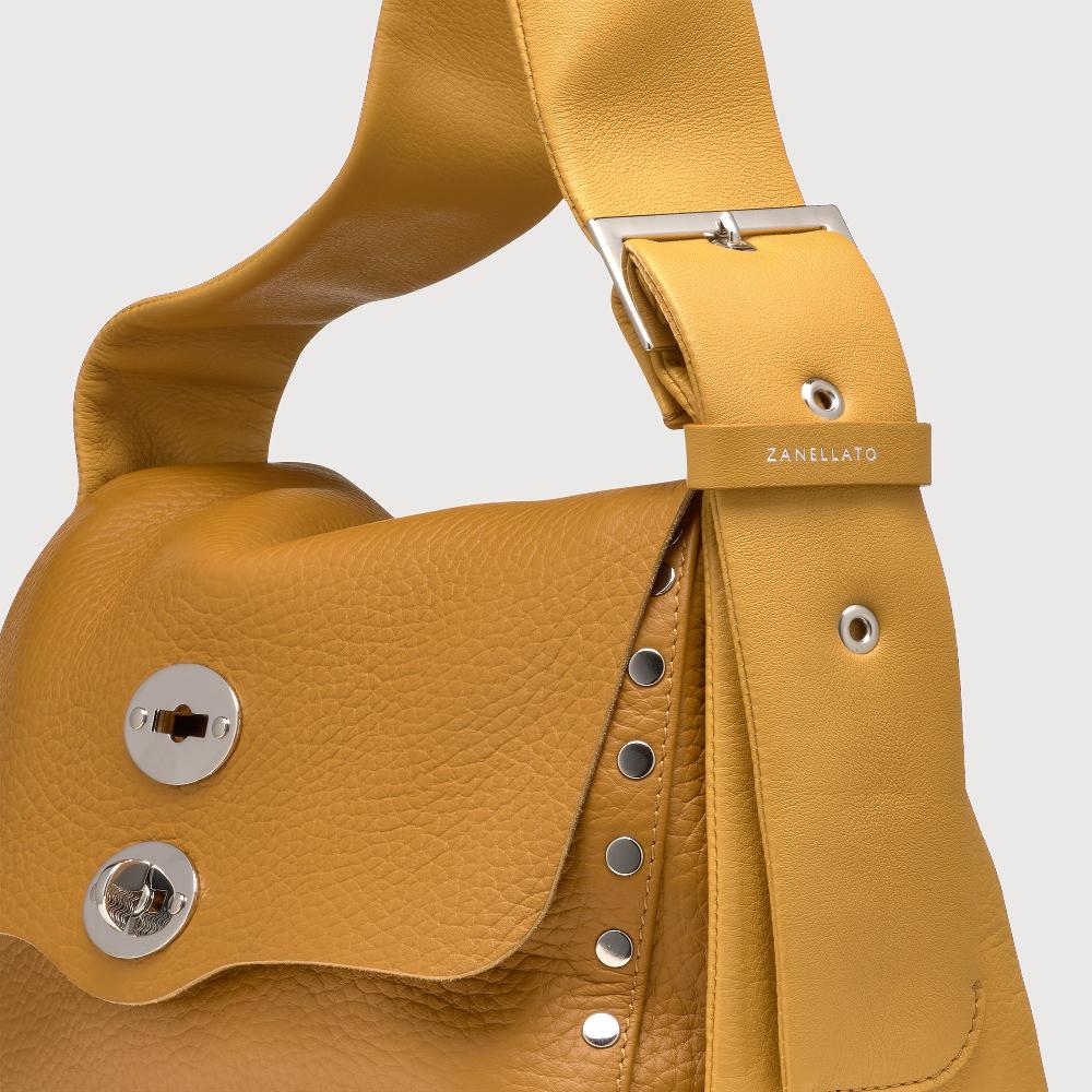 Zanellato BORSA POSTINA® SMALL IN PELLE MARTELLATA YELLOW GIALLONE | Zanellato In Linea