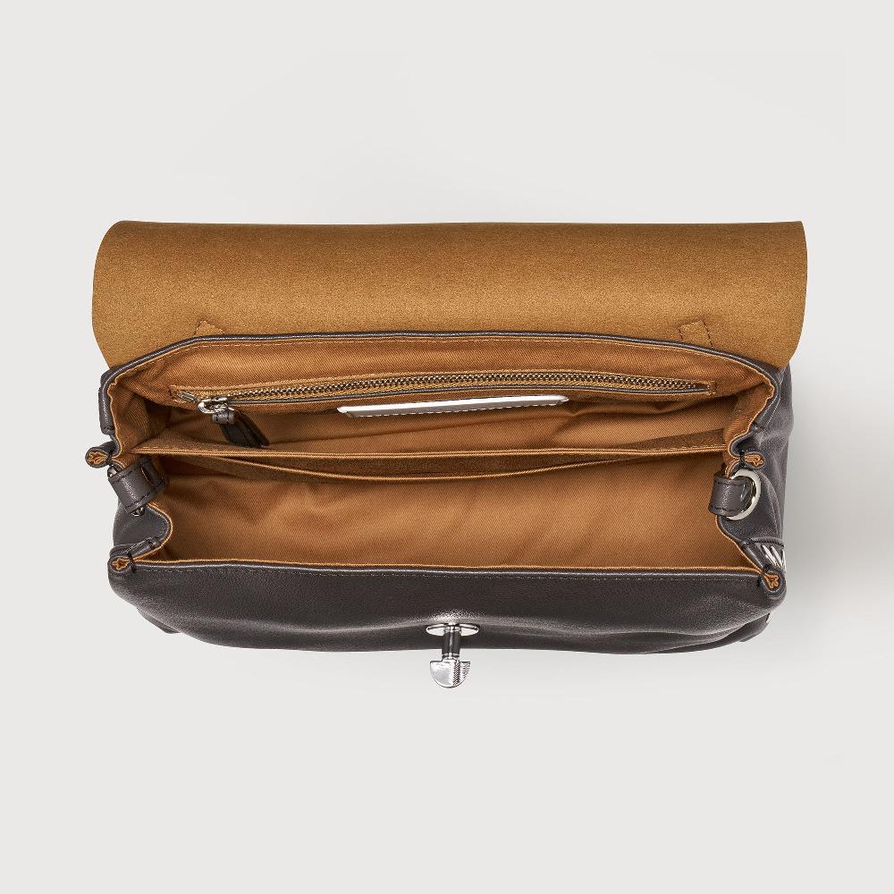 Zanellato BORSA POSTINA® SMALL IN PELLE LISCIA BROWN CORRETTO | Zanellato Qualità