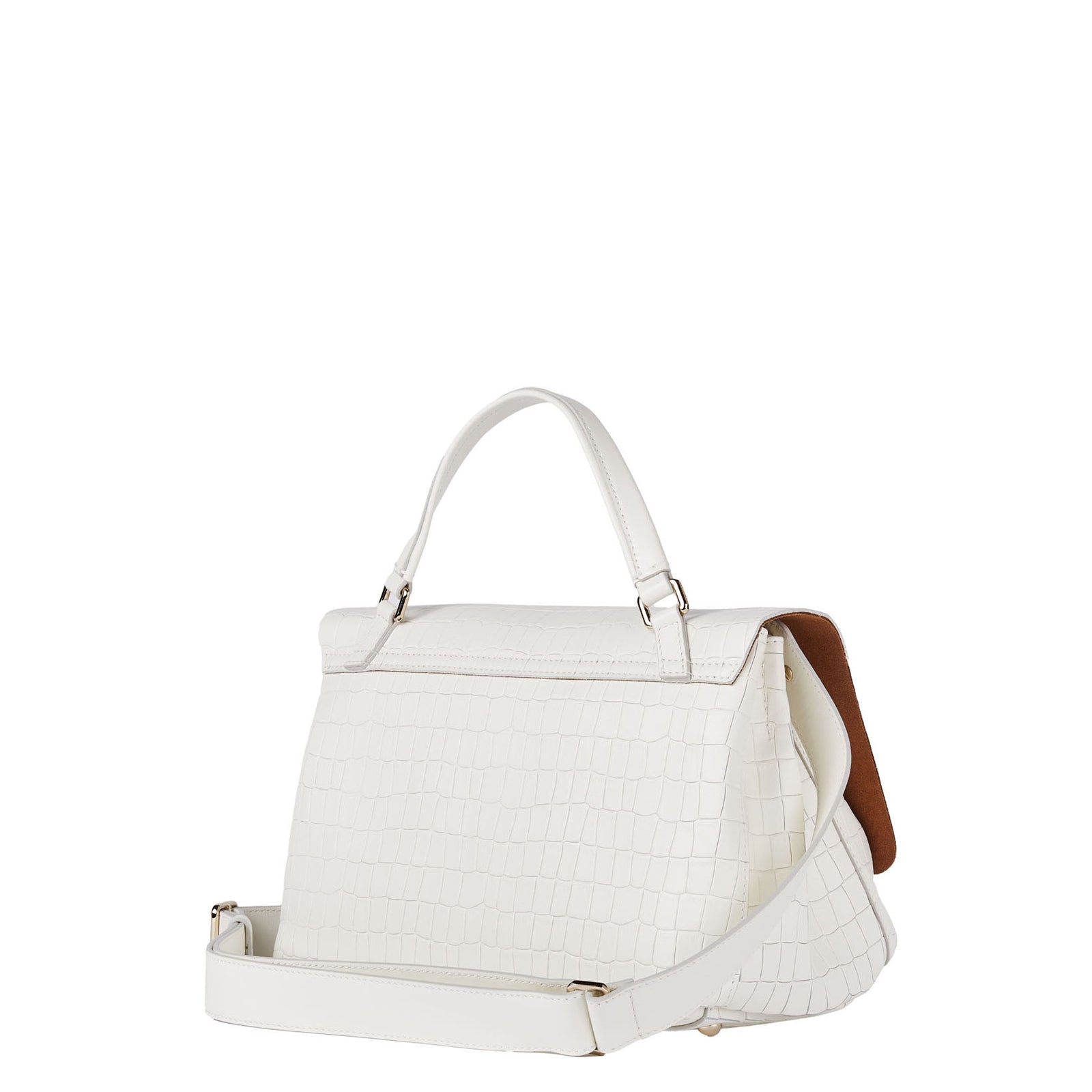 Zanellato BORSA POSTINA® SMALL IN PELLE STAMPATA WHITE LINO 21 | Zanellato Promozione