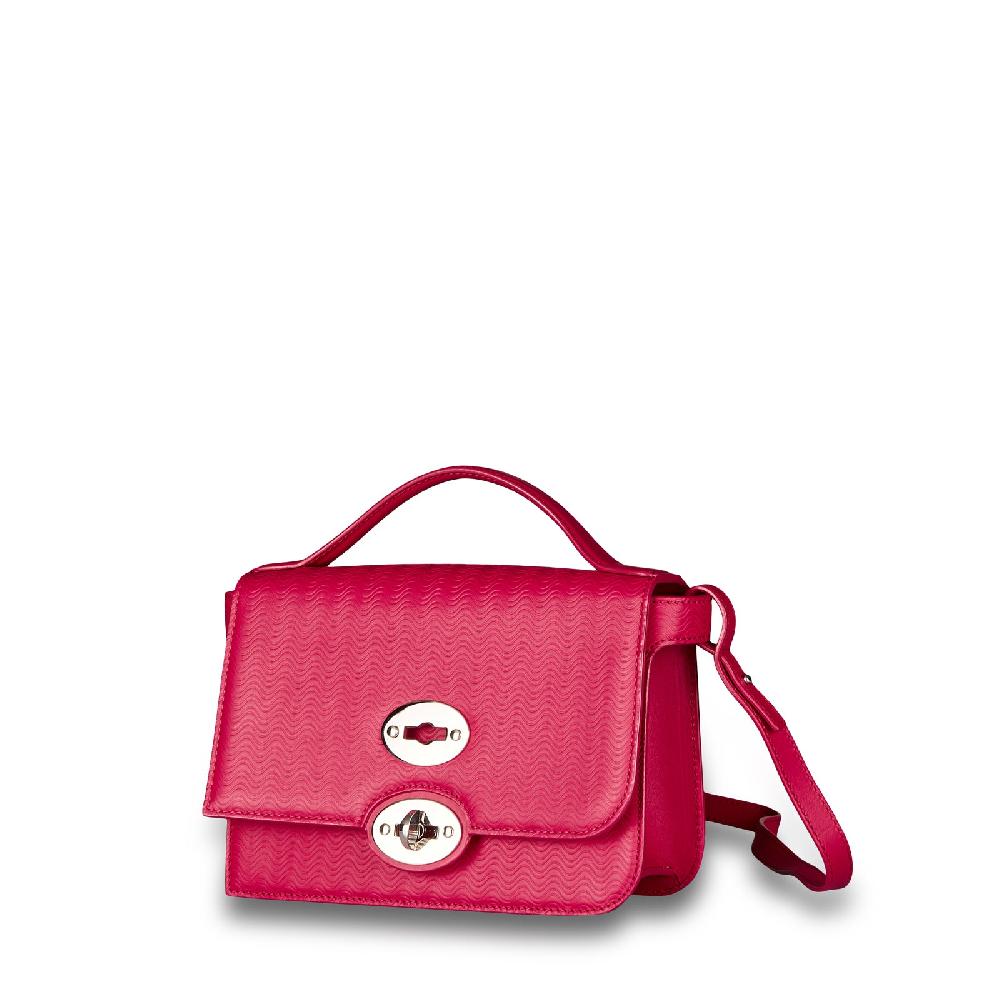 Zanellato BORSA ELLA UNICA IN PELLE STAMPATA ROSE FUCSIA | Zanellato Consegna Veloce