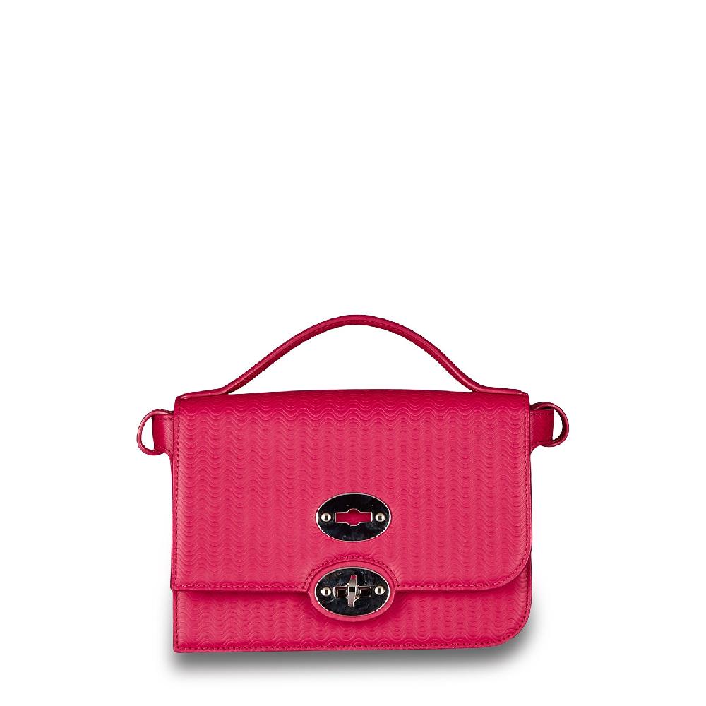 Zanellato BORSA ELLA UNICA IN PELLE STAMPATA ROSE FUCSIA | Zanellato Consegna Veloce