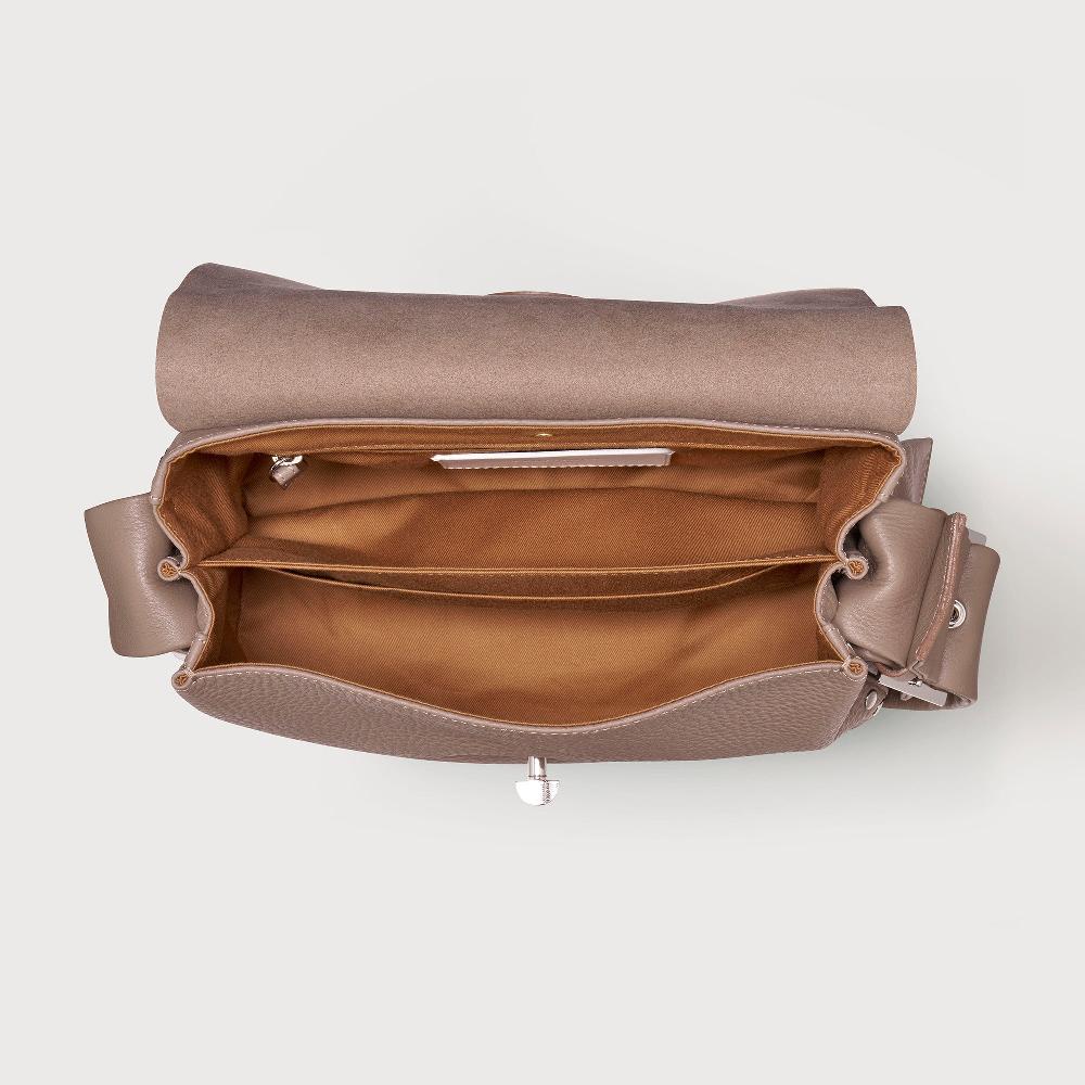 Zanellato BORSA POSTINA® SMALL IN PELLE MARTELLATA GREY CENERINO | Zanellato Economico