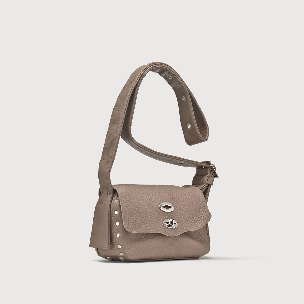 Zanellato BORSA POSTINA® BABY IN PELLE MARTELLATA GREY CENERINO | Zanellato Online