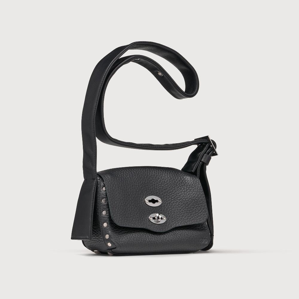 Zanellato BORSA POSTINA® BABY IN PELLE MARTELLATA BLACK NERO | Zanellato Outlet