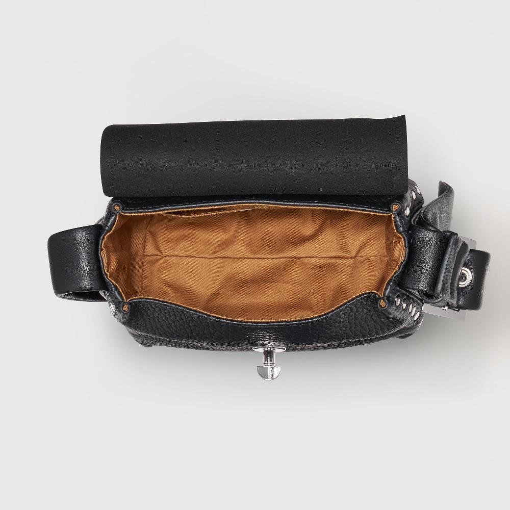 Zanellato BORSA POSTINA® BABY IN PELLE MARTELLATA BLACK NERO | Zanellato Outlet
