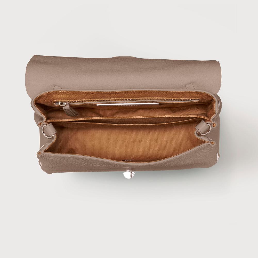 Zanellato BORSA POSTINA® SMALL IN PELLE MARTELLATA GREY CENERINO | Zanellato Saldi