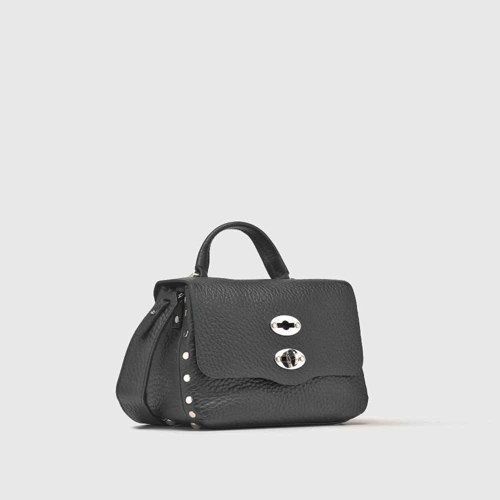 Zanellato BORSA POSTINA® BABY IN PELLE MARTELLATA BLACK NERO | Zanellato Vendita Calda